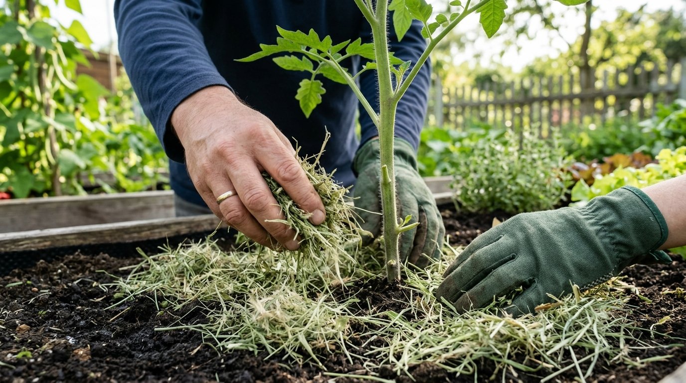 entdecken Sie, warum trockener Rasenschnitt als Mulch Ihren Gartenboden nachhaltig verbessert und welcher häufige Fehler zu vermeiden ist