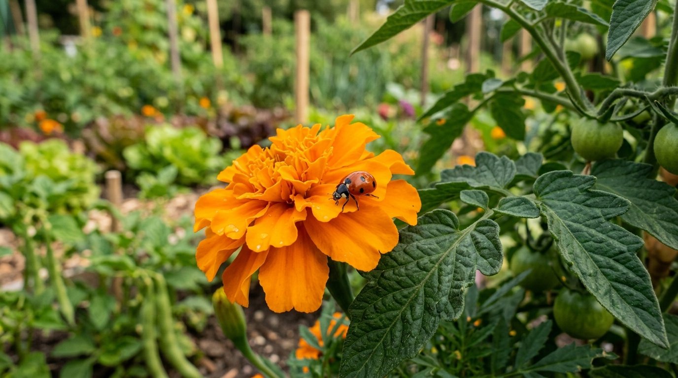entdecken Sie, wie Blüten im Gemüsegarten nützliche Insekten anlocken und Ihre Ernte natürlich steigern, statt Platz zu verschwenden