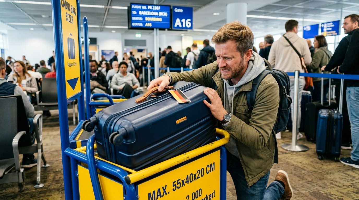 entdecken Sie den versteckten Handgepäck-Fehler, der Ihre Flugpreise verdoppeln kann und wie Sie diese teure Falle bei Zwischenstopps vermeiden