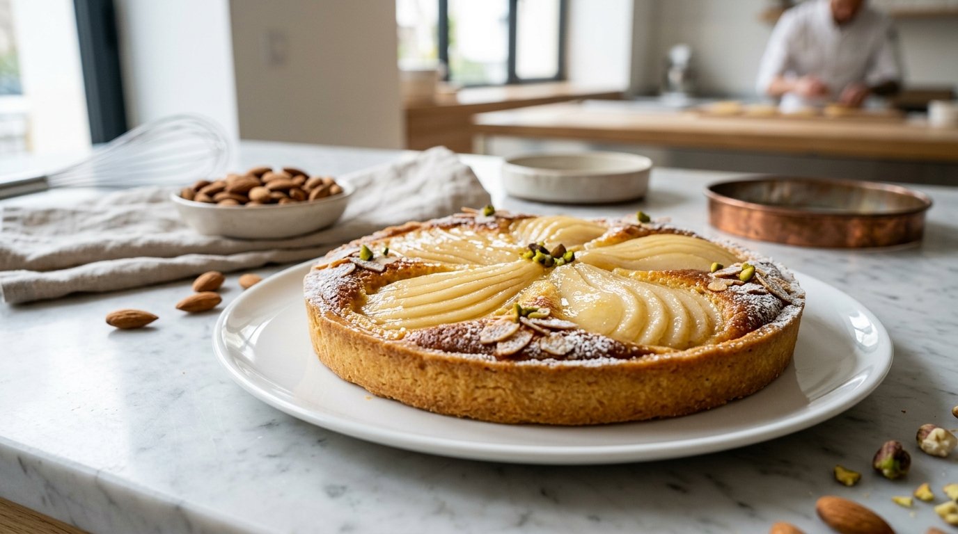 entdecken Sie das einfache Geheimnis für die perfekte Bourdaloue-Tarte nach Cédric Grolets Rezept mit professionellem Trick für zuhause