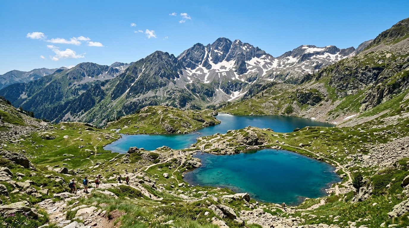 entdecken Sie die beeindruckenden Tristaina-Seen in Andorra, ein wunderschönes Wanderziel in den Pyrenäen, das auch Familien mit Kindern problemlos erreichen können