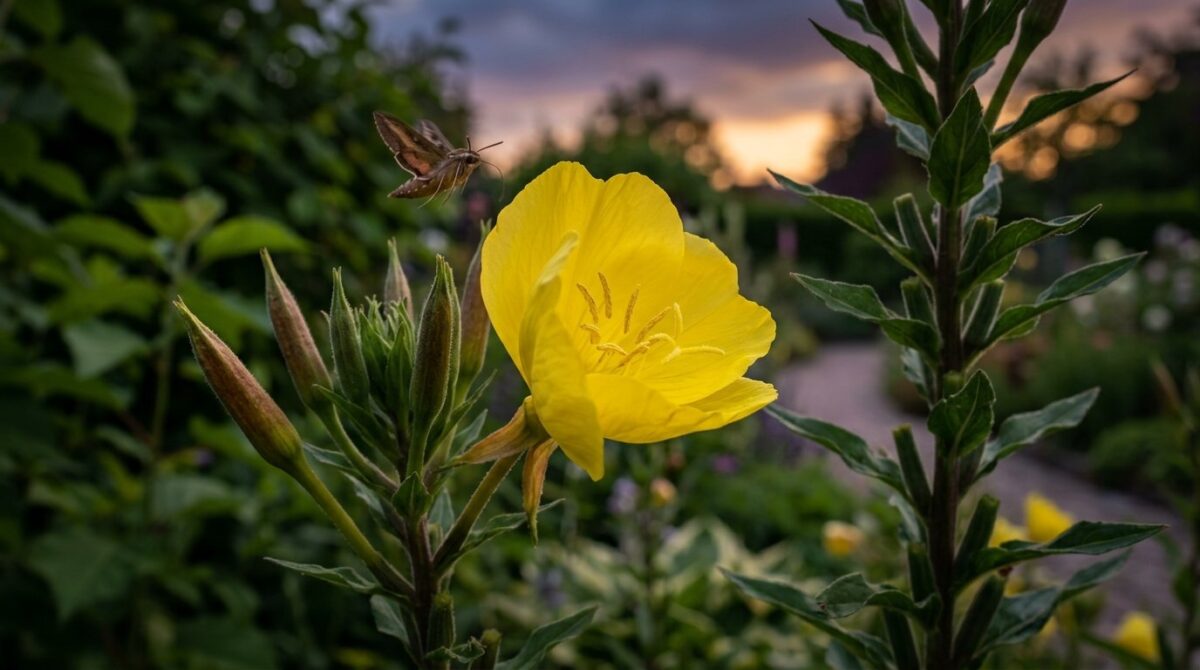 entdecken Sie die schnellwüchsige Nachtblüher-Staude, die Ihren Garten in nur 60 Tagen in ein leuchtend gelbes Blütenparadies verwandelt