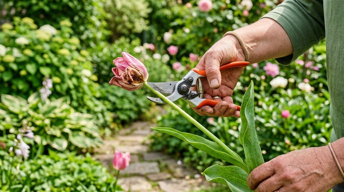 entdecken Sie das Geheimnis des richtigen Tulpenschnitts, um prächtige Blüten im nächsten Jahr zu fördern und häufige Schnittfehler zu vermeiden