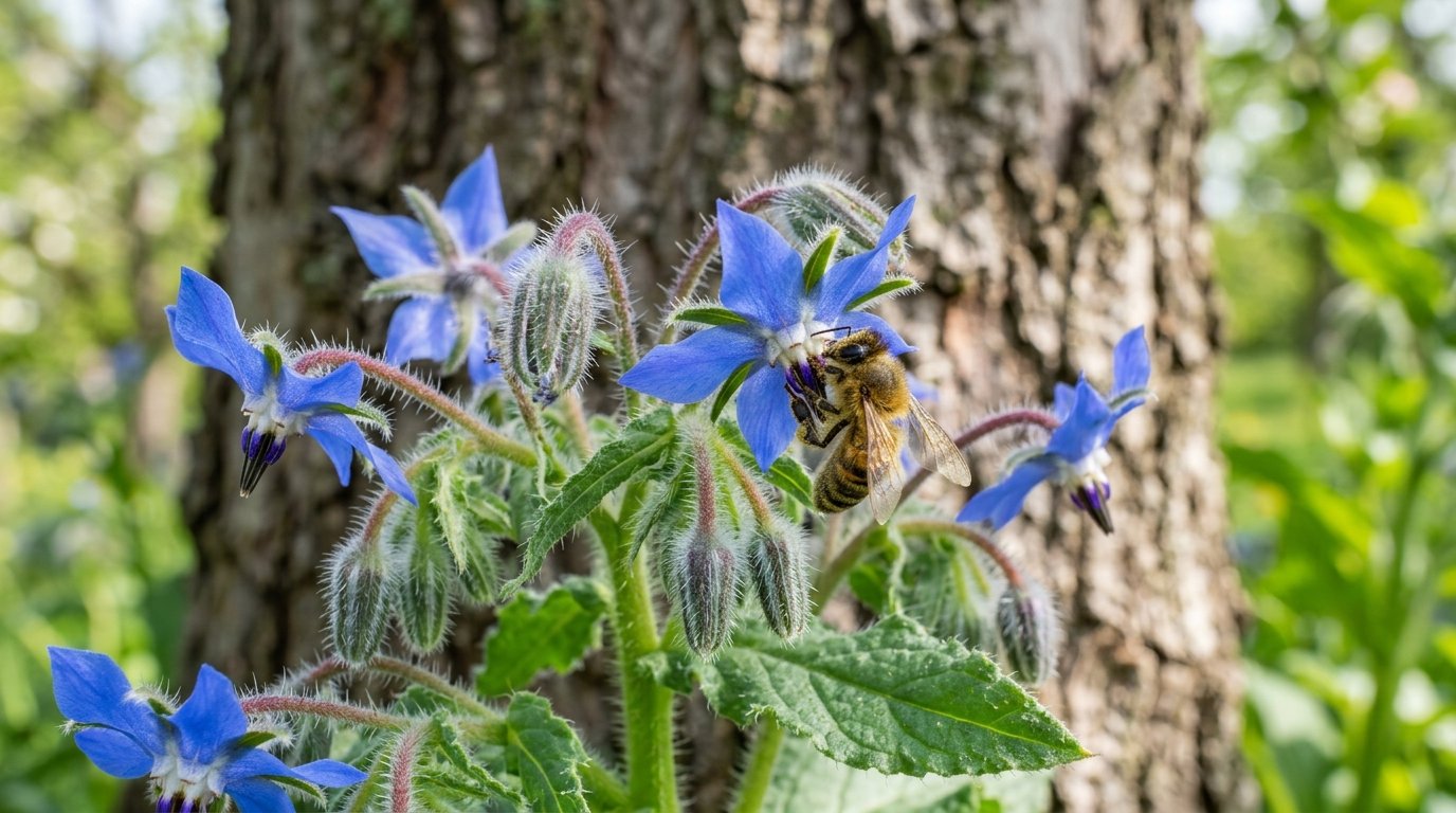 entdecken Sie, wie gezielte Boretsch-Aussaat an Obstbäumen deren Gesundheit und Ertrag verbessert und Ihren Garten transformiert