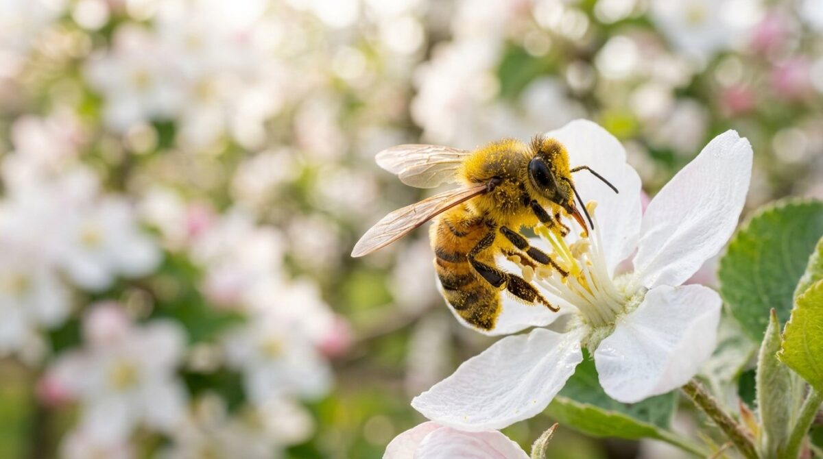 hier ist wie Sie Ihre Obstbäume bestäuben und Bienen in den Garten locken, wenn die Blüte ohne Insekten bleibt