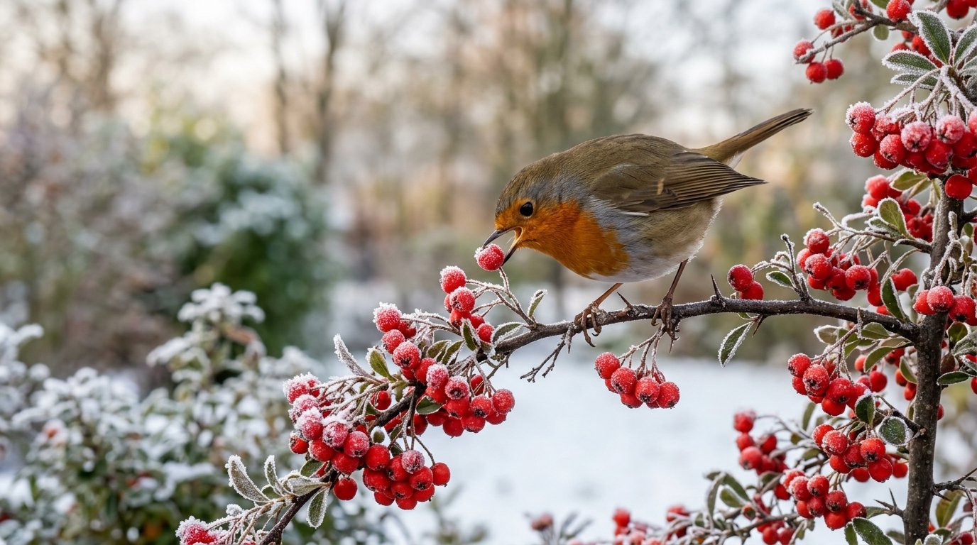 entdecken Sie, wie der Feuerdorn Ihren Wintergarten in eine Vogelkantine verwandelt und warum die Märzpflanzung so wichtig ist