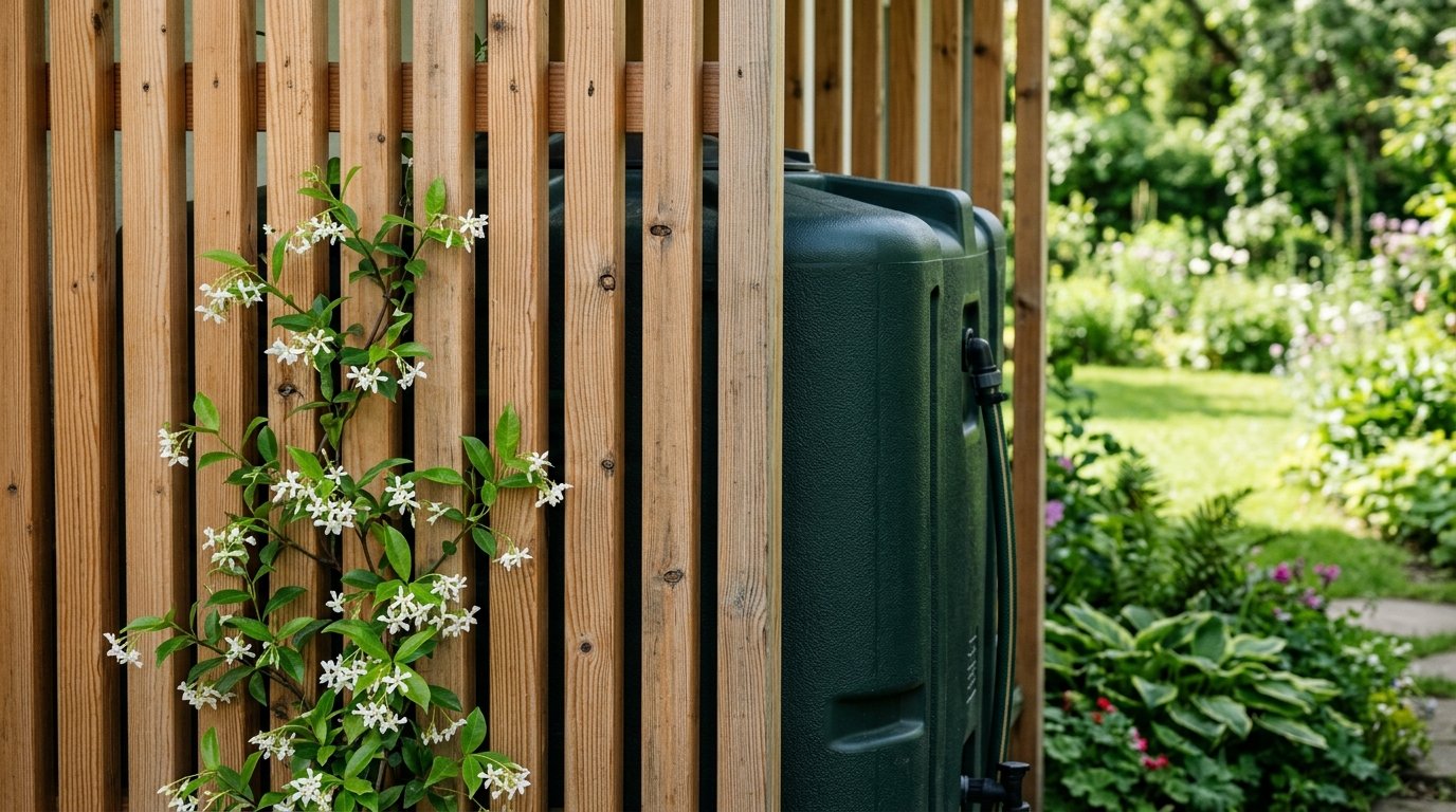 erfahren Sie, wie Sie Ihren Regenwassertank geschickt im Garten verbergen und mit einfachen Tricks unsichtbar machen