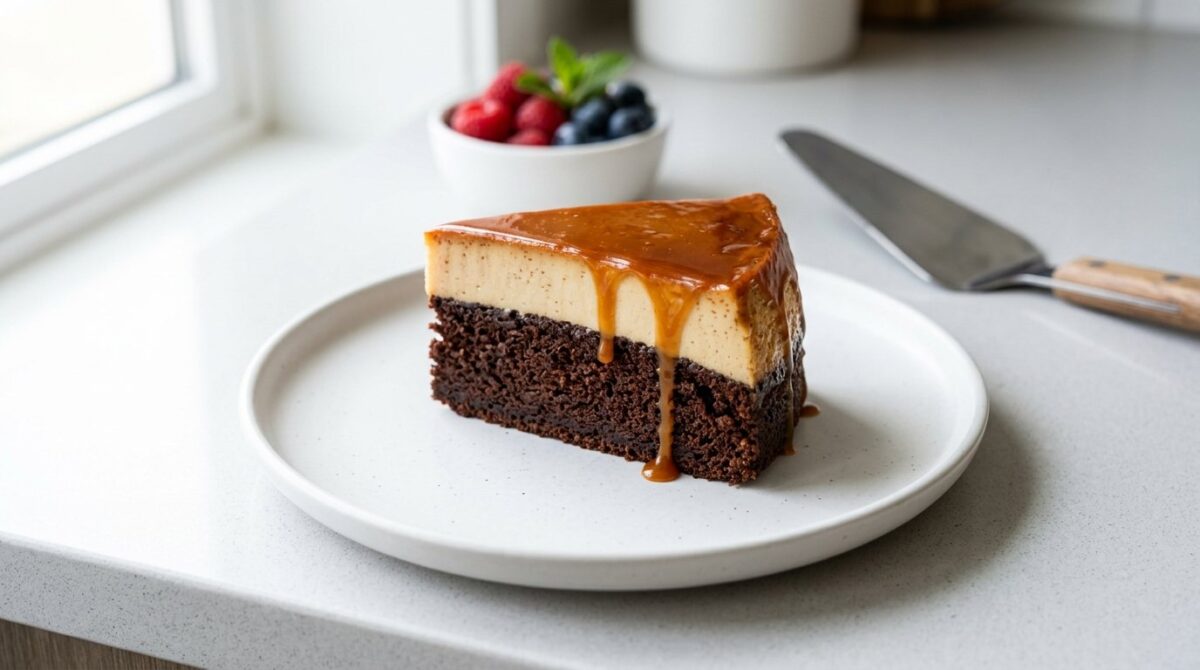 entdecken sie den mexikanischen kuchen, der schokoladen-fondant, flan und karamell durch einen physikalischen zaubertrick magisch in einem dessert vereint