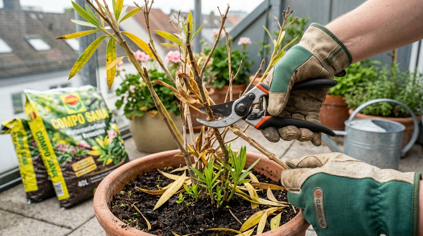 entdecken Sie, wie Sie Ihren Oleander nach dem Winter wiederbeleben und eine spektakuläre Blüte garantieren mit einfachen Revitalisierungstechniken