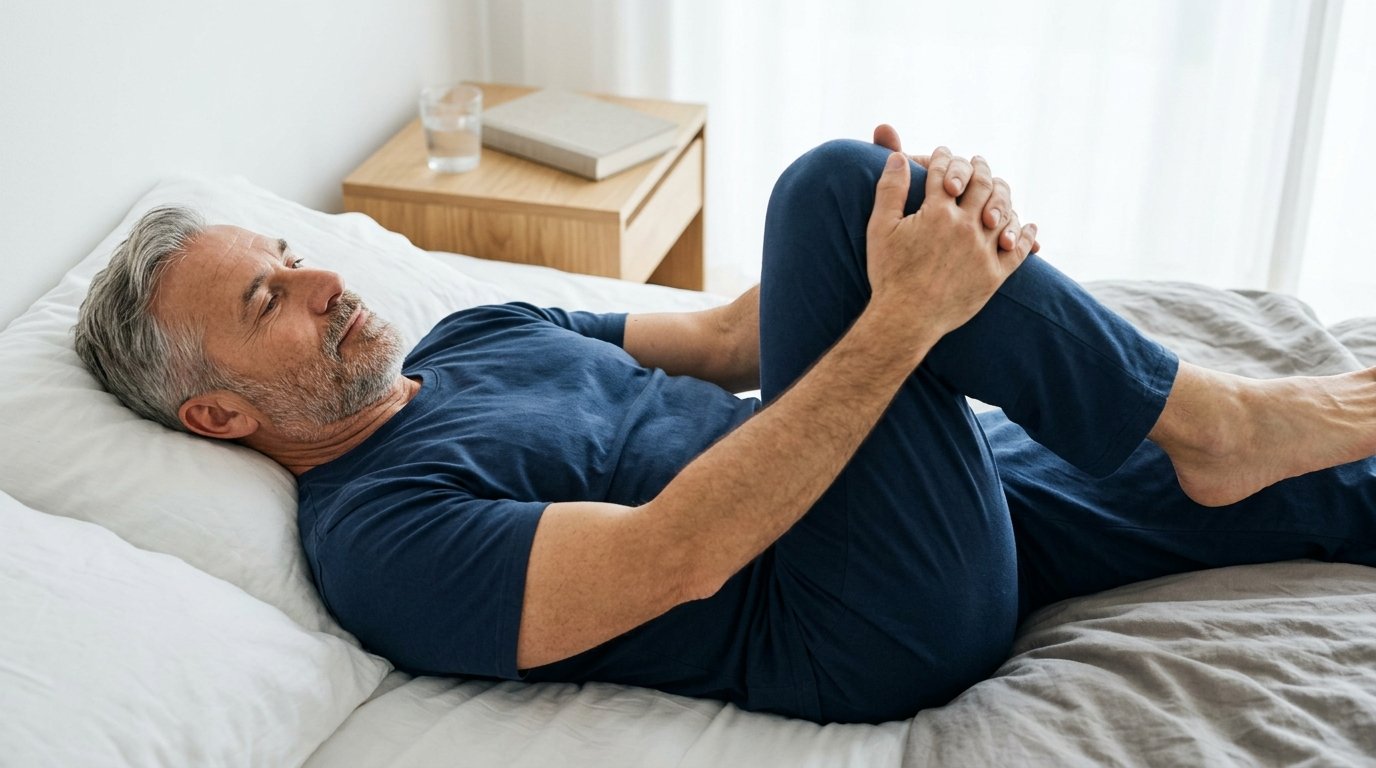 entdecken sie eine effektive 10-minuten-routine gegen rückenschmerzen nach 50 jahren, die sie morgens im bett durchführen können für mehr kraft und mobilität