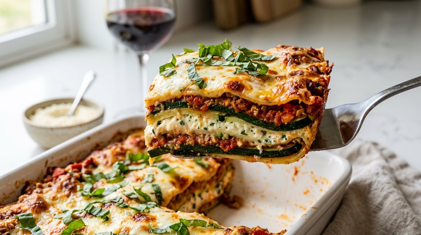 entdecken Sie, wie Sie Ihre Zucchini-Lasagne vor Durchweichen bewahren mit einer schnellen Ricotta-Creme statt Béchamel und vermeiden die häufigste Anfängerfalle