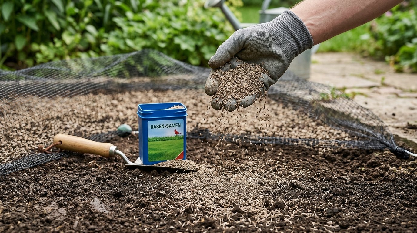 schützen Sie Ihre frisch gesäten Rasenflächen wirksam vor hungrigen Vögeln mit praktischen Methoden und bewährten Tipps zur Vogelabwehr im Garten